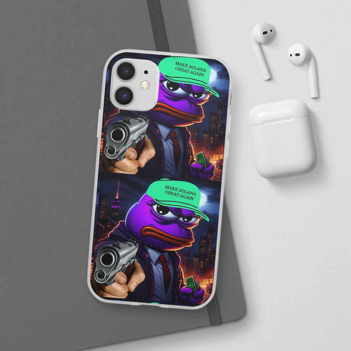 Purple Pepe Make Solana Great Again Flexi Case