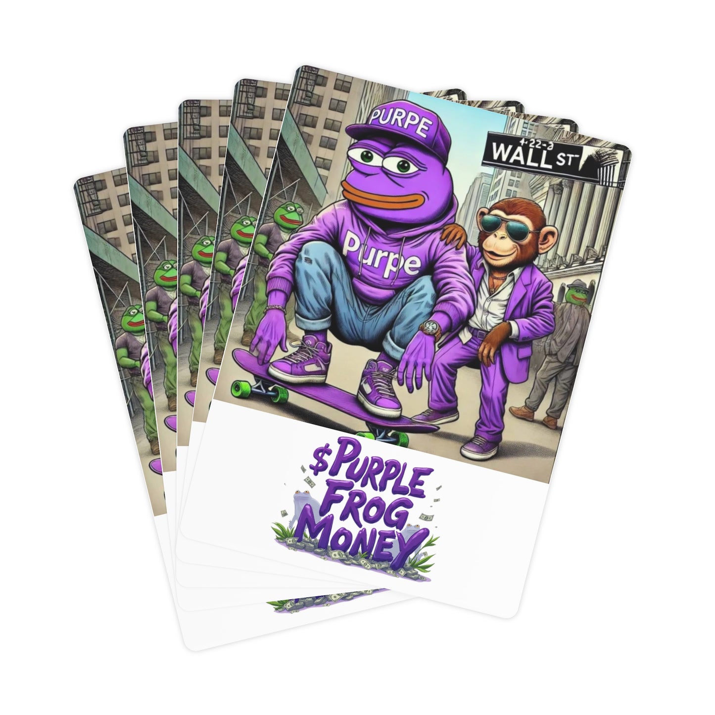 Purple Pepe Poker Cards