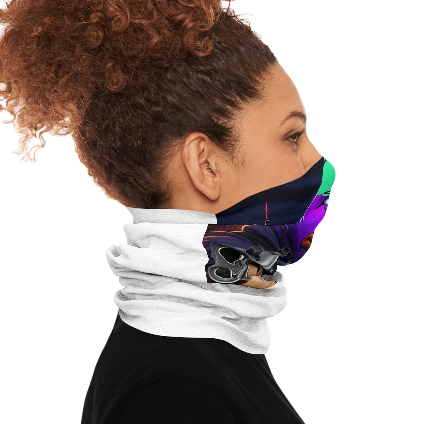 Purple Pepe Face Mask Tube Scarf