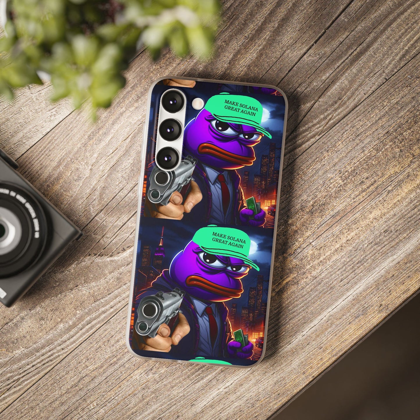 Purple Pepe Make Solana Great Again Flexi Case