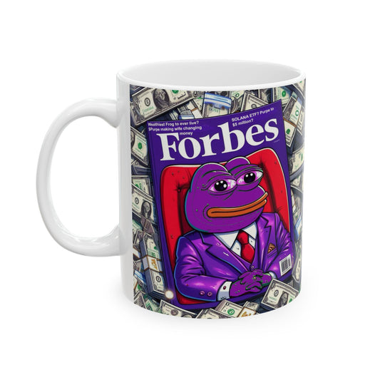 Purple Pepe Forbes cover Ceramic Mug, (11oz, 15oz)