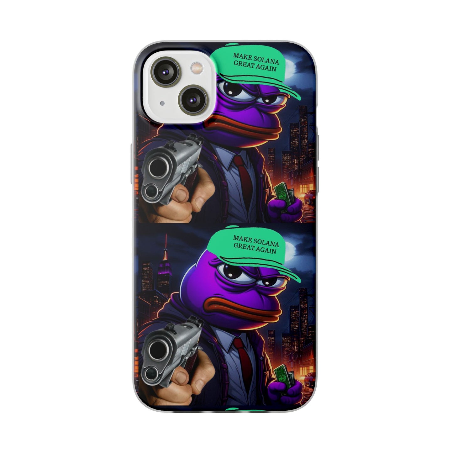 Purple Pepe Make Solana Great Again Flexi Case